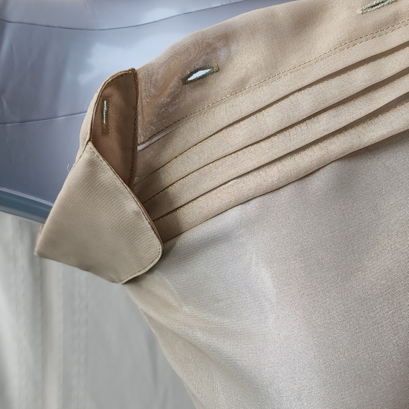 Dolce and Gabbana Gold Pintuck Blouse - Picture 5 of 11